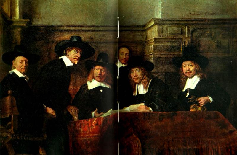 REMBRANDT Harmenszoon van Rijn styresmannen for kladeshandlarskraet oil painting image